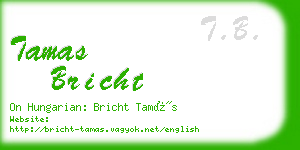 tamas bricht business card